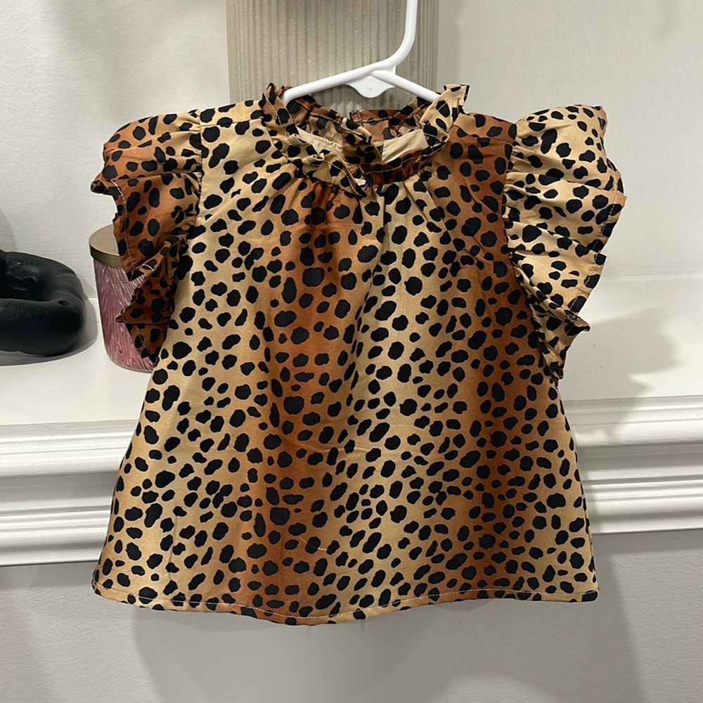 Janie and Jack Leopard shirt (18-24)